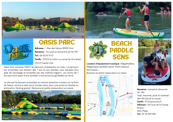 Popup Oasis Parc & Beach Paddle Sens