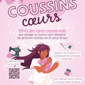 Octobre Rose : Coussins Cœurs