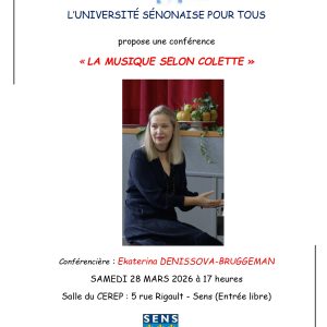 Conférence « La musique selon Colette »