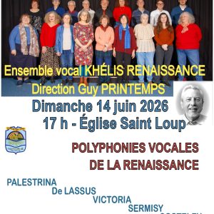 Concert de l&rsquo;ensemble vocal Khélis Renaissance