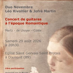 Concert de guitares à l&rsquo;époque romantique