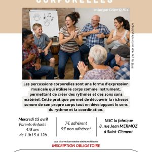 Stage vacances percussions corporelles parents/enfants