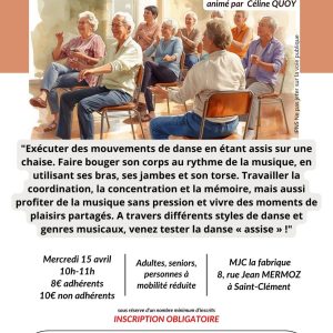 Stage vacances danse assise