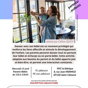 Stage vacances danse avec bébé