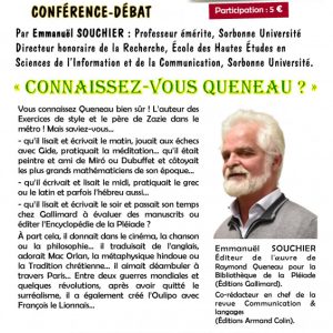 Conférence « Connaissez-vous Queneau ? »
