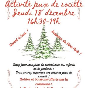 Activité jeux de société