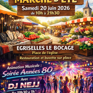 Marché d&rsquo;été et soirée années 80&rsquo;s