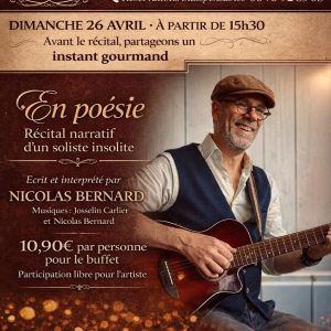 En poésie, récital narratif de Nicolas Bernard