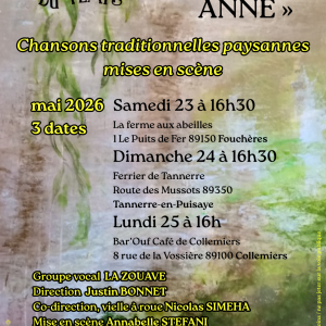 Je suis Anne, chansons paysannes traditionnelles