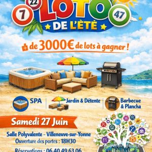 Grand Loto de l&rsquo;été de l&rsquo;Union Commerciale et Artisanale de Villeneuve-sur-Yonne