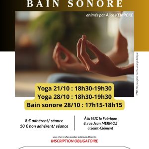 Stage de hatha yoga et bain sonore